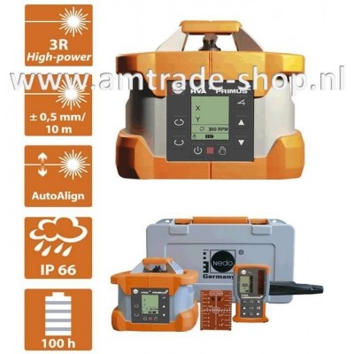 Horizontaal / verticaal (af) bouwlaser PRIMUS HVA met automatische uitlijnfunctie 