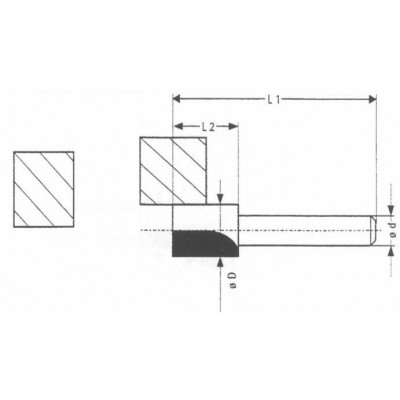 HM Kantenfrees, zijsnijdend 12,7mm 