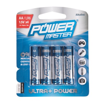 AA super alkaline batterij LR06, 4 pk 