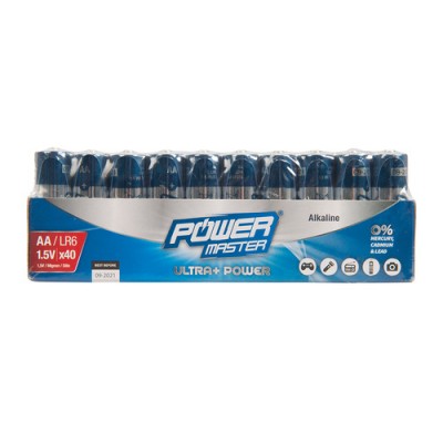 AA super alkaline batterij LR06, 40 pk 